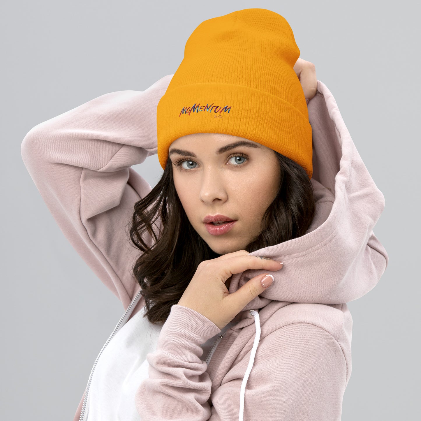 Momentum &Co. Embroidered Hustle Beanie