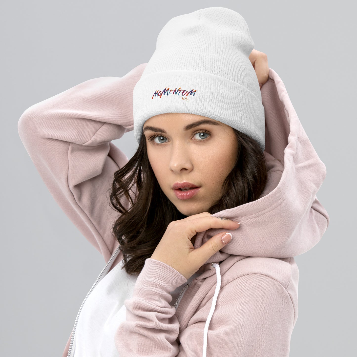 Momentum &Co. Embroidered Hustle Beanie