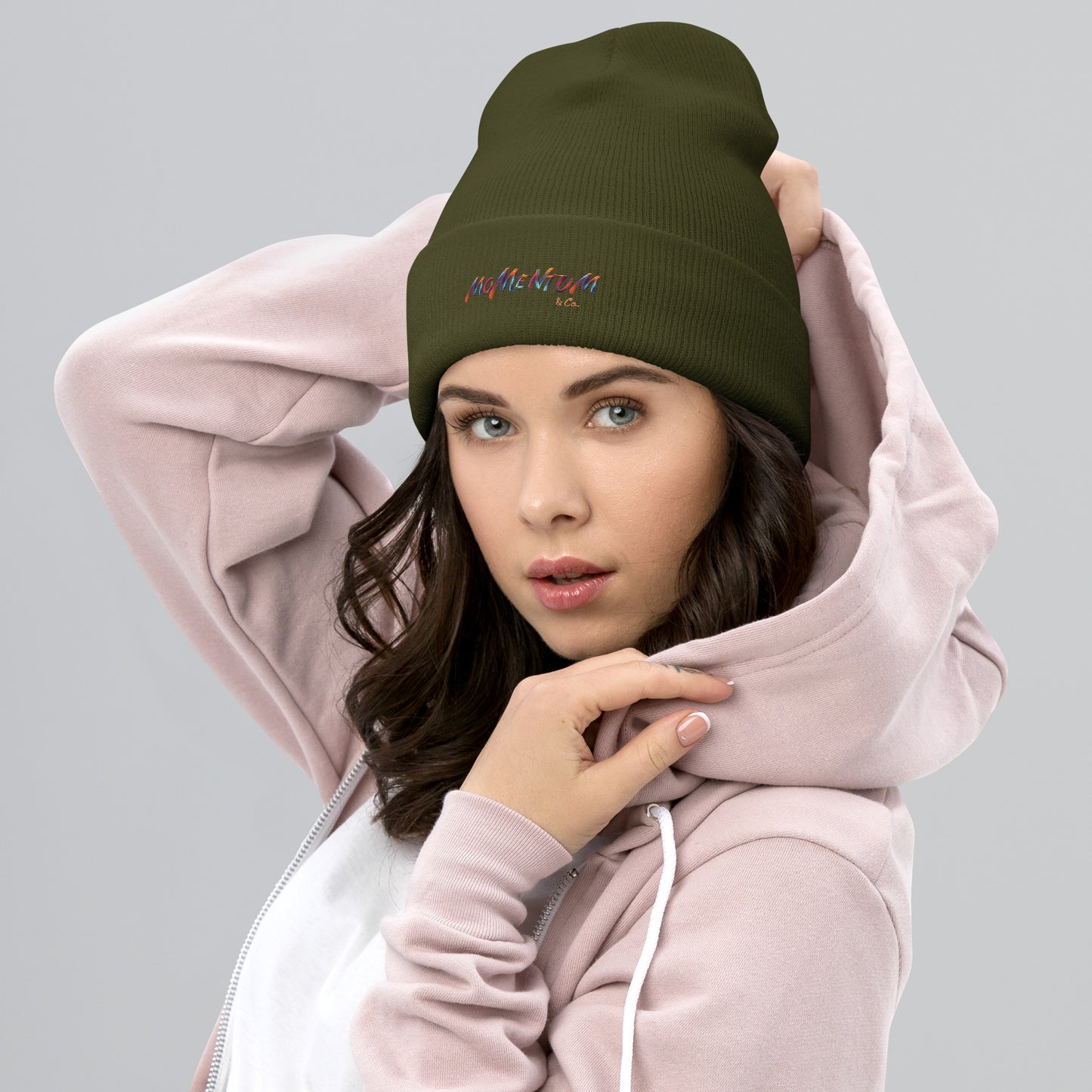 Momentum &Co. Embroidered Hustle Beanie