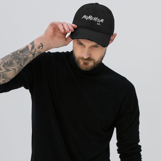 Momentum &Co. Embroidered Distressed Dad Hat