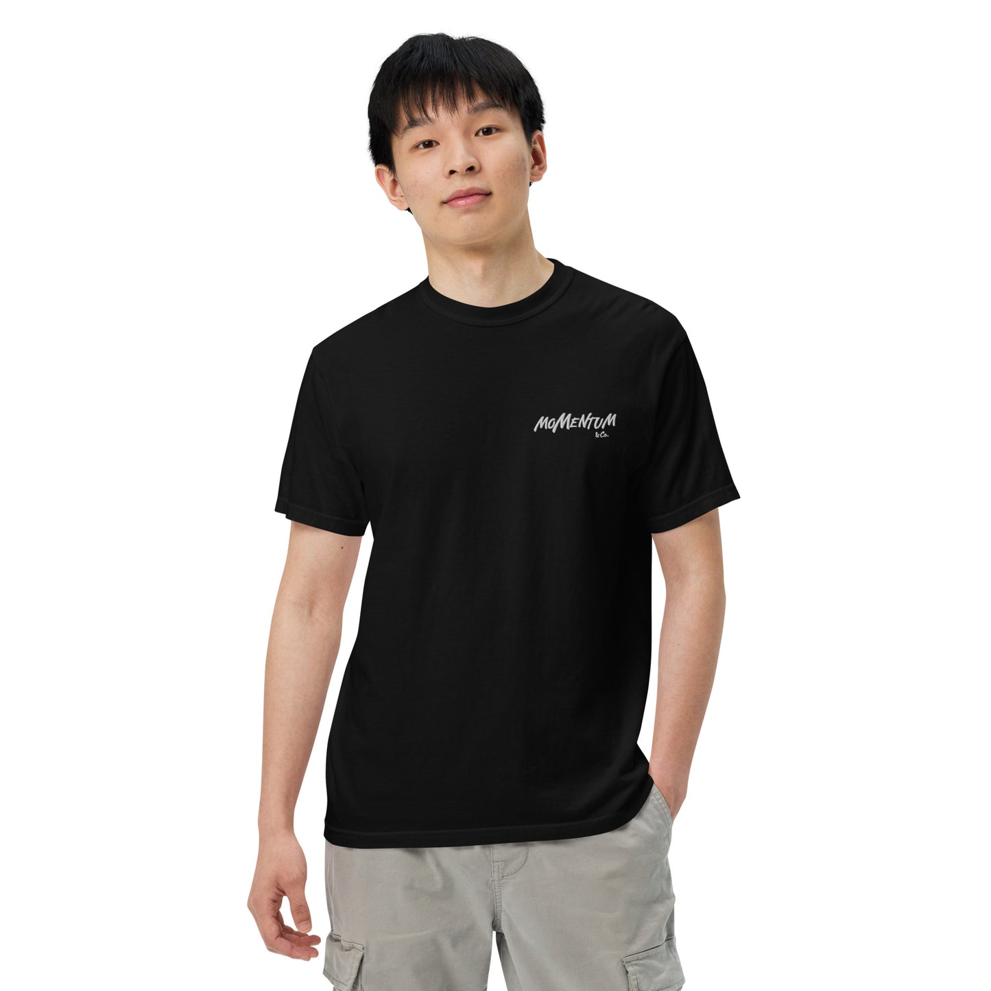 Momentum &Co. Embroidered Garment-dyed heavyweight t-shirt